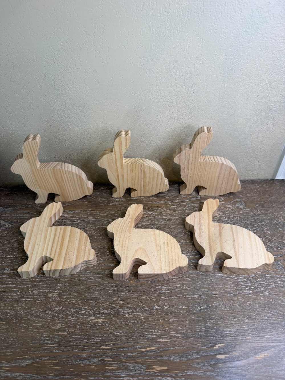 NWT Mondo Llama 6 Unfinished Wooden Bunnies DIY Create Your Own Design Bunny